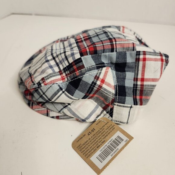Crazy 8 Kids Plaid Newsboy Cap 4T-5T Cotton & Polyester Blend - Picture 2 of 6